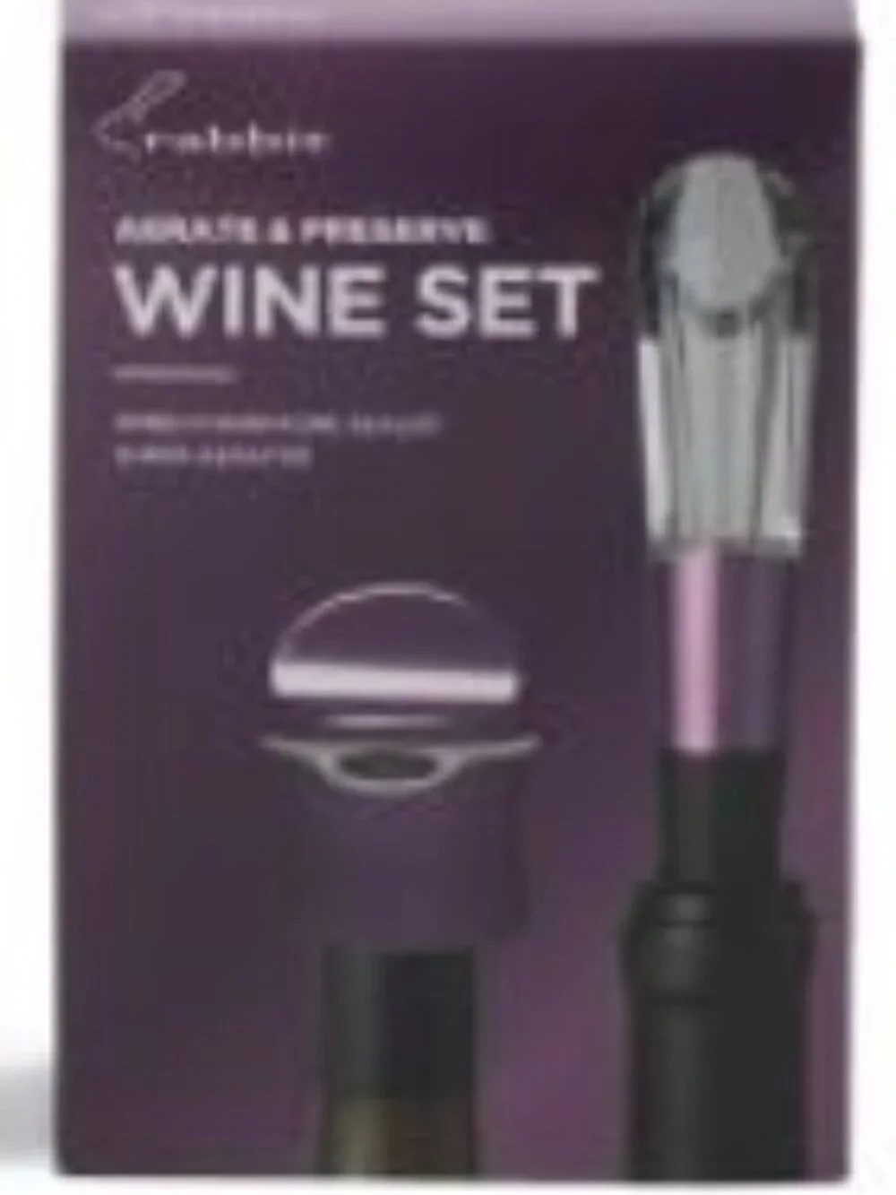 NWT Rabbit Aerate & Preserve Champagne Sealer 4 Pc Set / Wine Set